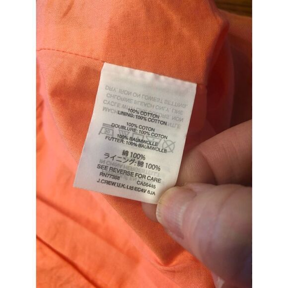 NWOT J Crew Tiered Midi Eyelet Skirt in “Neon Flame” Size 8 - Picture 9 of 10